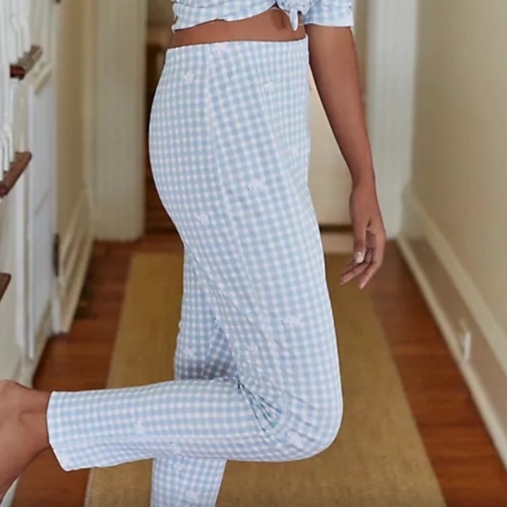 Roller Rabbit Blue and White Pajama Bottoms